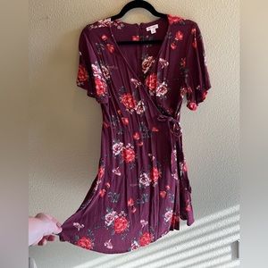 Floral wrap dress